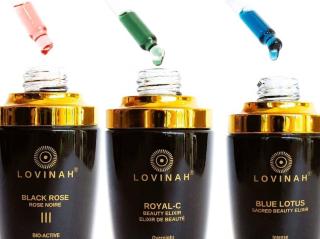 LOVINAH - Bioaktivní séra BLACK ROSE, ROYAL-C, BLUE LOTUS